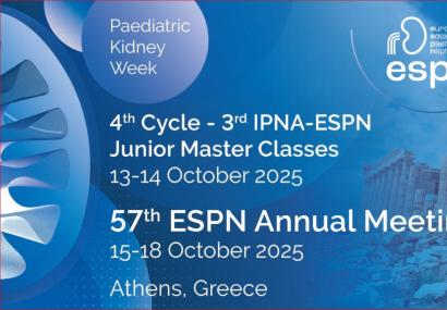 57th Annual Meeting of the European Society for Paediatric Nephrology (ESPN) in Athens, Greece. 